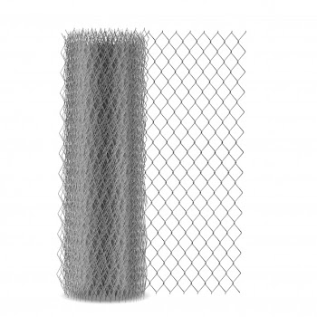 Chain link mesh fencing with hexagonal eyelet, metal rabitz netting in roll 3d realistic vector illustration isolated. fence, barrier construction material woven from steel wire Free Vector
