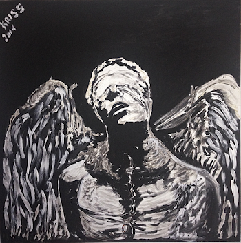 Chained Fallen Angel Painting by Kriss | Artmajeur