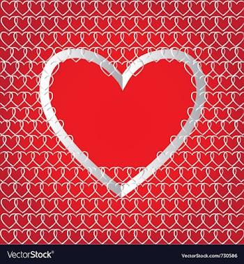  					Chains of paper hearts vector image														