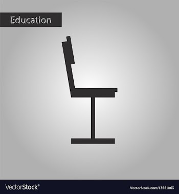 Chair black and white style icon vector image