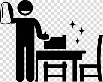 Chair, cleaning, house, household, man, person, table icon