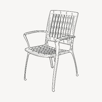 Chair clipart, furniture illustration. Free | Free Photo - rawpixel