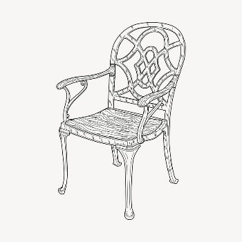 Chair clipart, furniture illustration vector. | Free Vector - rawpixel