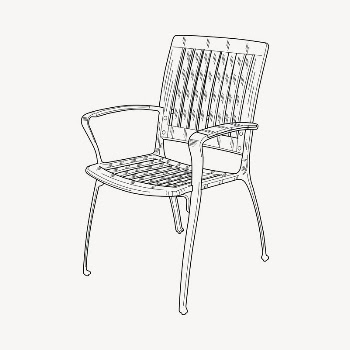 Chair clipart, furniture illustration vector. | Free Vector - rawpixel
