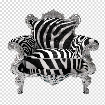 Chair Furniture , Zebra colored chair transparent background PNG clipart