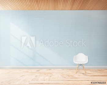 Chair in a blue room
