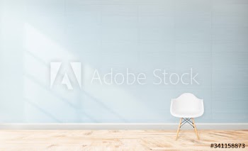 Chair in a blue room