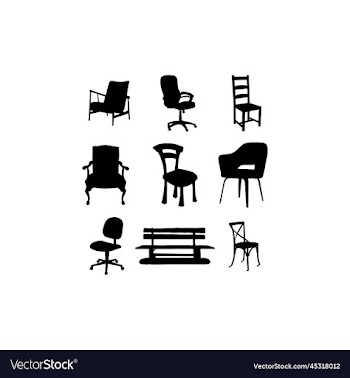 chair sit collection set icon design