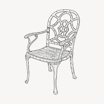 Chair sticker, furniture illustration psd. | Free PSD - rawpixel