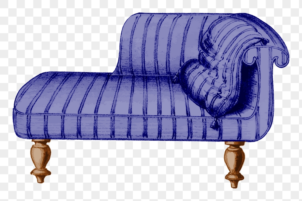 Chaise lounge png sticker, vintage | Free PNG - rawpixel