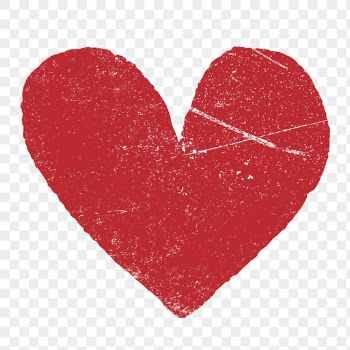 Chalk heart png sticker, red | Free PNG Sticker - rawpixel