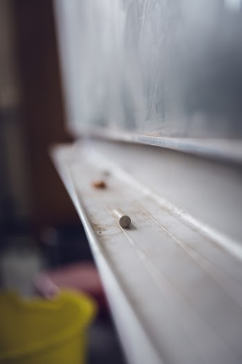 Chalk Near Board Tilt Screen Photography