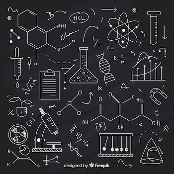 Chalkboard background with chemistry information Free Vector