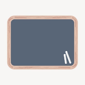 Chalkboard clipart, school equipment illustration. | Free Photo - rawpixel