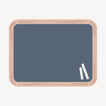 Chalkboard clipart, school equipment illustration | Free PSD - rawpixel