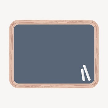 Chalkboard sticker, school equipment illustration | Free Vector - rawpixel