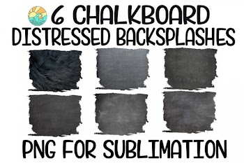 Chalkboard Sublimation Background PNG Bundle-6 Elements