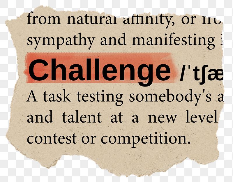 Challenge png dictionary word sticker, | Free PNG - rawpixel