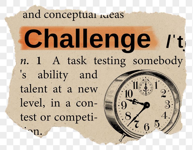 Challenge png dictionary word sticker, | Free PNG - rawpixel