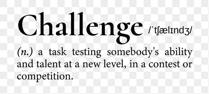 Challenge png dictionary word sticker, | Free PNG - rawpixel