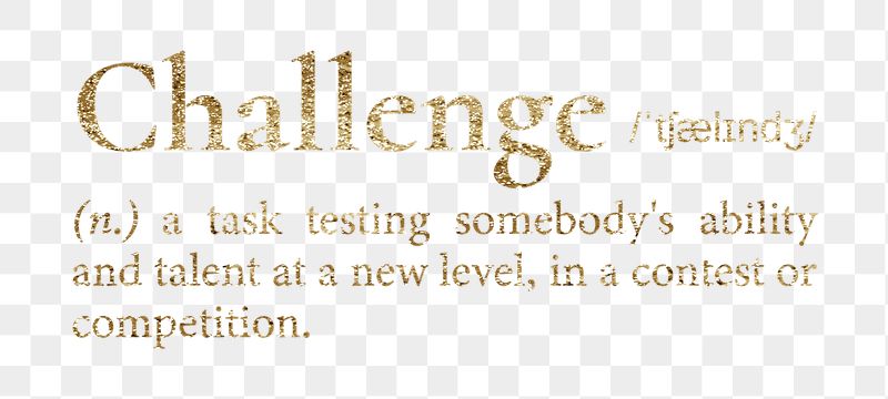 Challenge png dictionary word sticker, | Free PNG - rawpixel