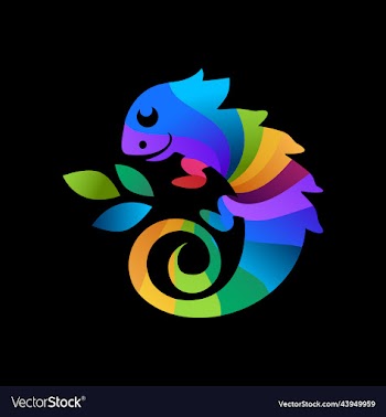 chameleon abstract colorful logo