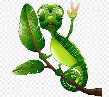 Chameleons, Animated Cartoon, Cartoon, Leaf, Plant PNG