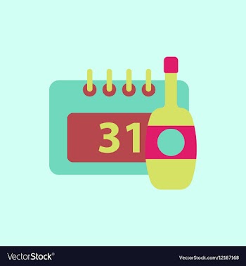 Champagne bottle christmas vector image