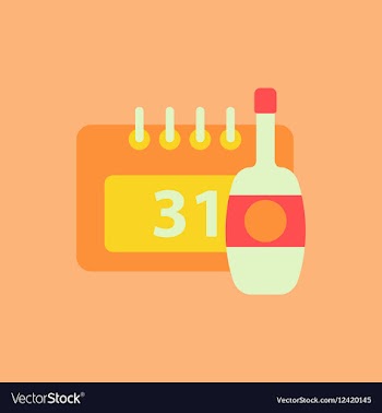 Champagne bottle christmas vector image