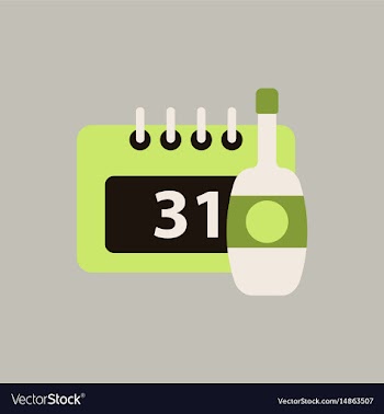 Champagne bottle christmas vector image