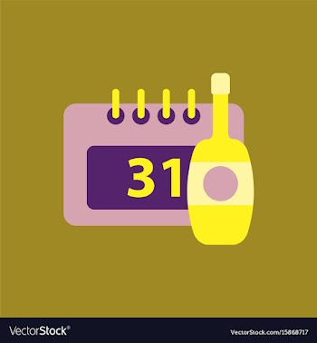 Champagne bottle christmas vector image
