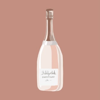 Champagne bottle clipart, pink alcoholic | Free PSD Illustration - rawpixel