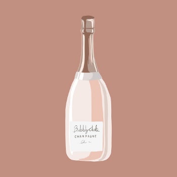 Champagne bottle clipart, pink alcoholic | Free Vector Illustration - rawpixel