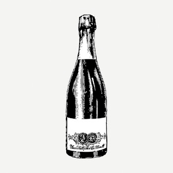 Champagne bottle drawing clipart, alcohol | Free PSD - rawpixel