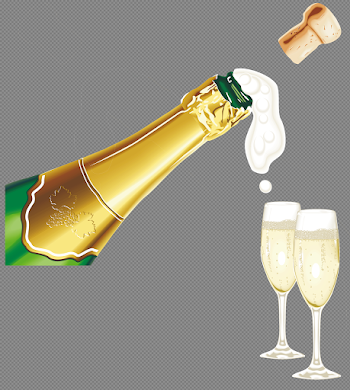Champagne Bottle PNG Image