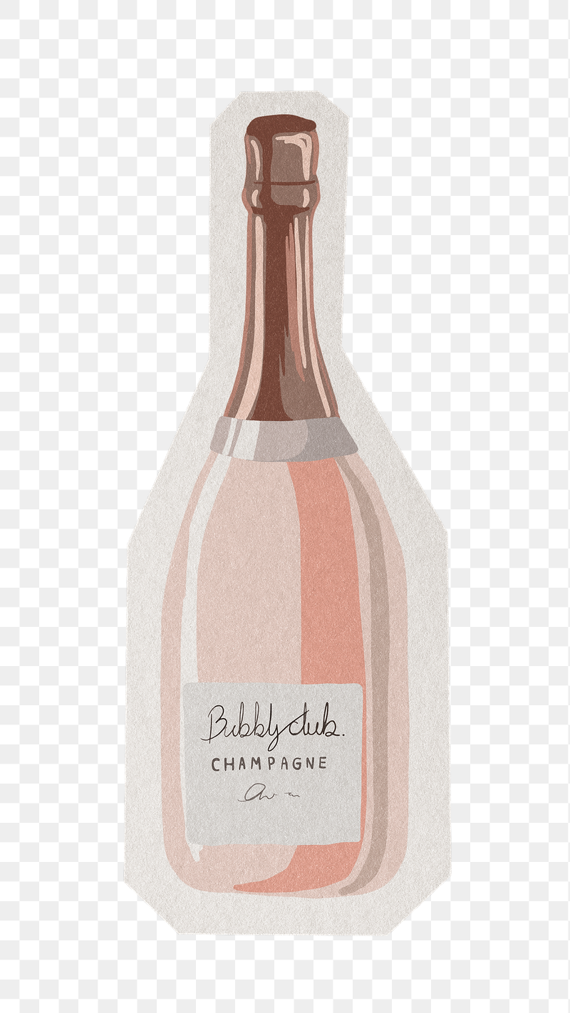 Champagne bottle png  sticker, | Free PNG - rawpixel