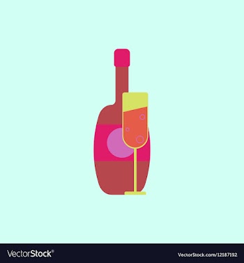 Champagne Champagne bottle vector image