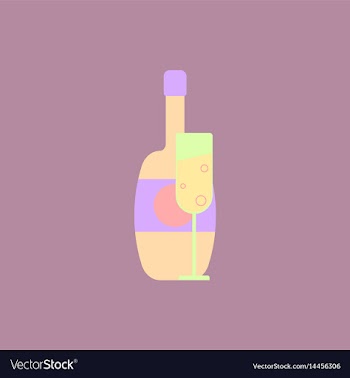 Champagne champagne bottle vector image