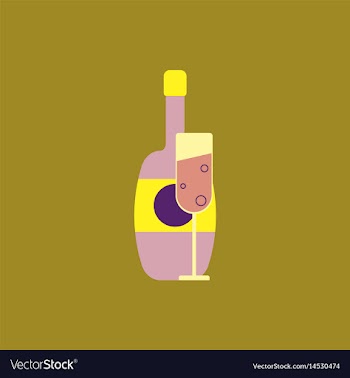 Champagne champagne bottle vector image