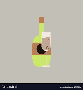 Champagne champagne bottle vector image