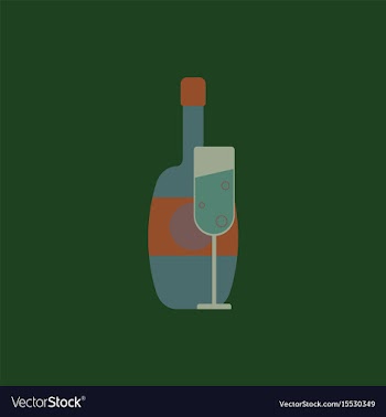 Champagne champagne bottle vector image