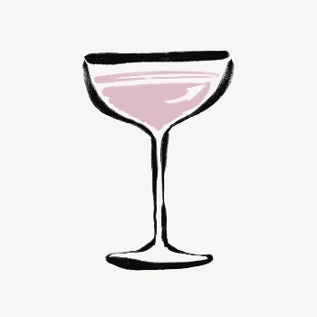 Champagne coupe, drink doodle illustration | Free Photo - rawpixel