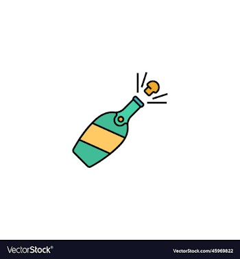 champagne creative icon multicolor line from