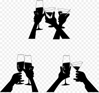 Champagne Euclidean vector Toast Cup - Banquet toast silhouette 