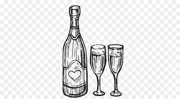 Champagne Glass bottle Drawing Wine - champagne 