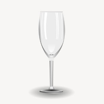 Champagne glass clipart, collage element | Free PSD - rawpixel