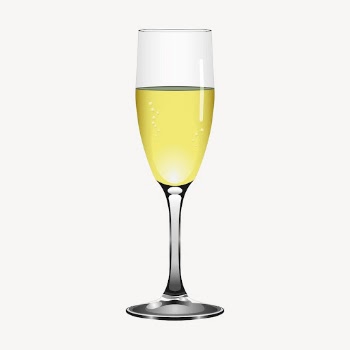 Champagne glass clipart, illustration vector. | Free Vector - rawpixel