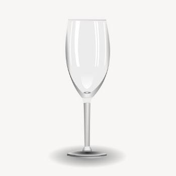 Champagne glass clipart, illustration vector. | Free Vector - rawpixel