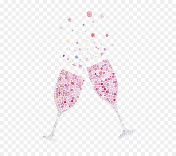 Champagne glass Cocktail glass Watercolor painting - Cocktail glass 