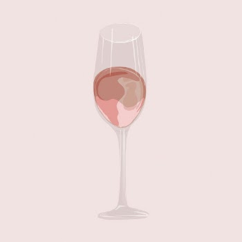 Champagne glass sticker, pink alcoholic | Free Vector Illustration - rawpixel